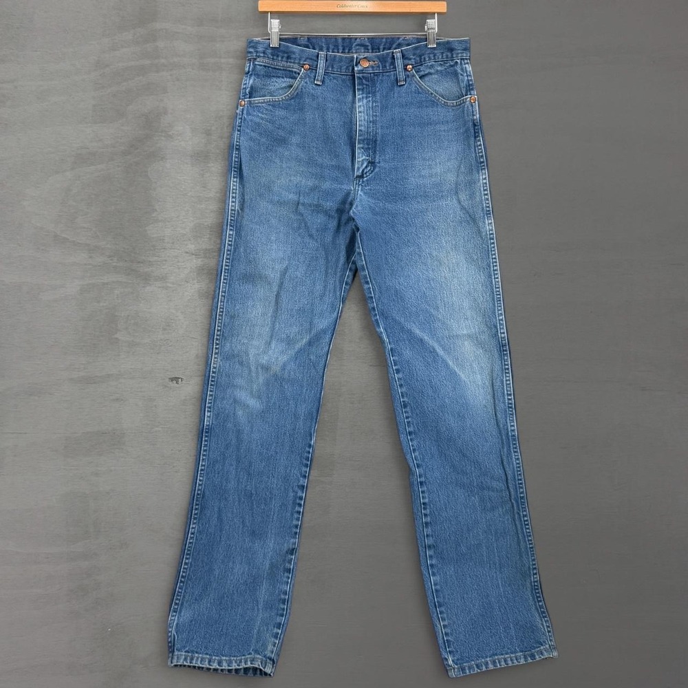 Wrangler Cowboy Cut 13MWZPW Jeans Medium Wash Straight Leg 34 x 36